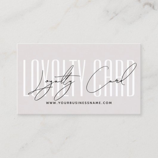 Modern typography script reward  klantenkaartje (Voorkant)