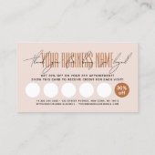 Modern typography script reward  klantenkaartje (Achterkant)