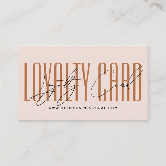 Modern typography script reward  klantenkaartje (Voorkant)