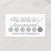 Modern typography script reward  klantenkaartje (Achterkant)