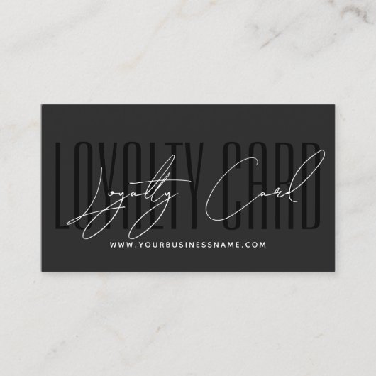 Modern typography script reward  klantenkaartje (Voorkant)