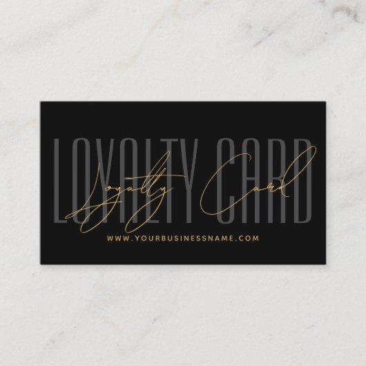 Modern typography script reward  klantenkaartje (Voorkant)