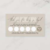 Modern typography script reward  klantenkaartje (Achterkant)