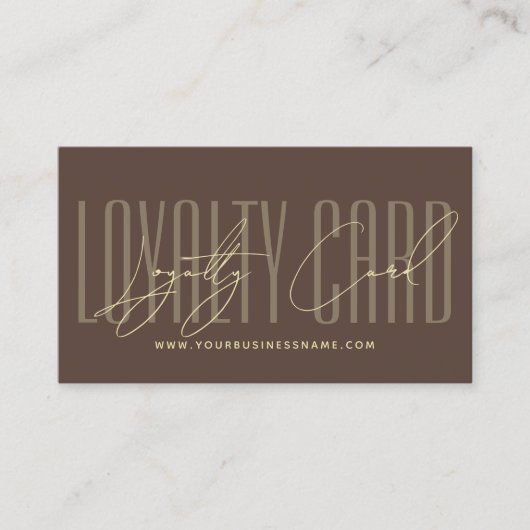 Modern typography script reward  klantenkaartje (Voorkant)