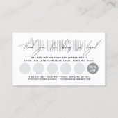 Modern typography script reward  klantenkaartje (Achterkant)