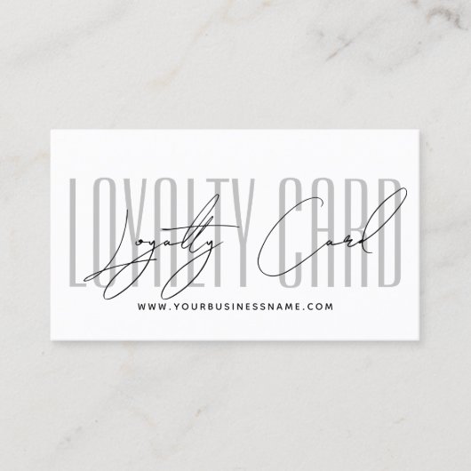 Modern typography script reward  klantenkaartje (Voorkant)