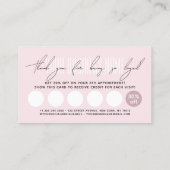 Modern typography script reward  klantenkaartje (Achterkant)