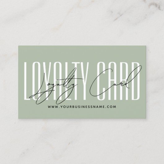 Modern typography script reward klantenkaartje (Voorkant)