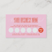 Modern typography script reward  klantenkaartje (Achterkant)