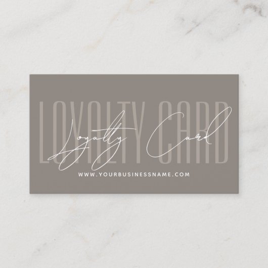Modern typography script reward  loyalty card (Voorkant)