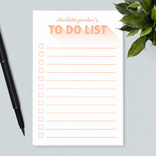 Modern Typography Sinaasappel to do list Post-it® Notes