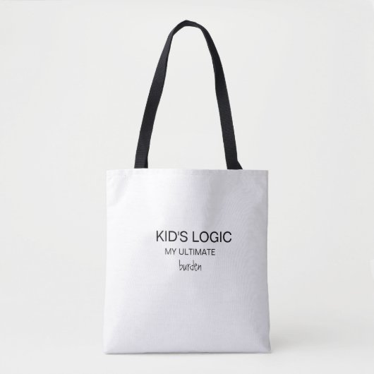 Modern typography tote bag funny humour (Voorkant)