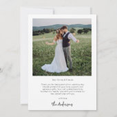 Modern Typography Wedding Thank You 2 Photo   Bedankkaart (Achterkant)