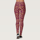 Modern Tyrisch Paarse flickpatroon Leggings (Achterkant)
