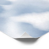 Modern U WARM UP MY HEART Quote Blauw Goud Foto Afdruk (Hoek)