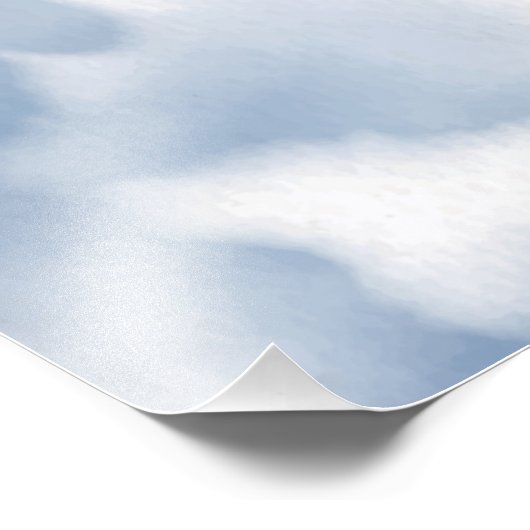 Modern U WARM UP MY HEART Quote Blauw Goud Foto Afdruk (Hoek)