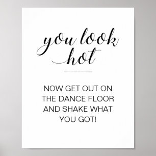 Modern U Ziet Er Heet Uit Trouwbadkamer Bord Poster