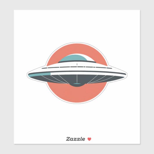 Modern UFO-minimalistisch ontwerp Sticker (Vel)