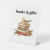 Modern Ugly Sweater Baby shower Boeken en geschenk Reclamebord Met Voetstuk (Voorkant)