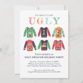Modern Ugly Sweater Holiday Party Schattige kerstf Kaart (Voorkant)