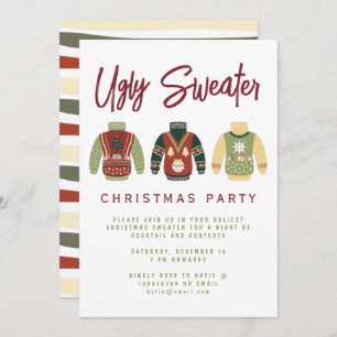 Modern Ugly Sweater Kerstparty Feestdagenkaart