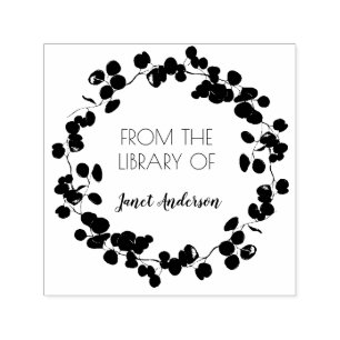 Modern uit de bibliotheek van Laurel Wreath Greene Zelfinktende Stempel