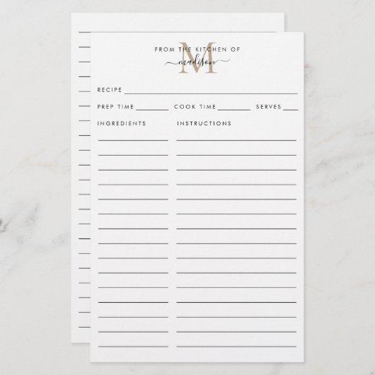 Modern uit de keuken van de goudmonogram (Voorkant / Achterkant)