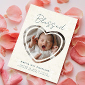 Modern uitgesneden Baby foto geboorte Aankondiging