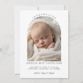 Modern uitgesneden Baby foto geboorte Aankondiging (Voorkant)