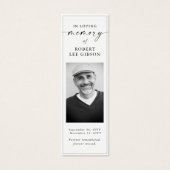 Modern Uitvaartmonument Gebed Foto Bladwijzer Mini Visitekaartjes (Voorkant)