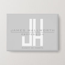 Modern Uitziend Zakelijk Monogram | Grijs