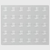 Modern Uitziend Zakelijk Monogram | Grijs Cadeaupapier (Vlak)