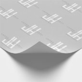 Modern Uitziend Zakelijk Monogram | Grijs Cadeaupapier (Hoek)