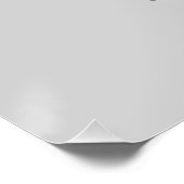 Modern Uitziend Zakelijk Monogram | Grijs Perfect Poster (Hoek)