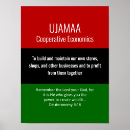 Modern UJAMAA Christelijk Kwanzaa Poster