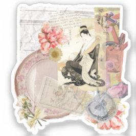Modern Ukiyo-e Art Sticker