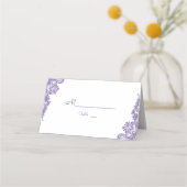 Modern ultra Violet Lace Weddenschap Tabelnummer Plaatskaartje (Achterkant)