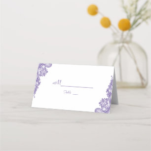 Modern ultra Violet Lace Weddenschap Tabelnummer Plaatskaartje
