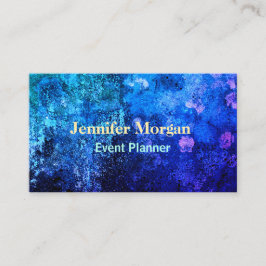 Modern Ultramarine Blue Paars Abstract Trendy Visitekaartje
