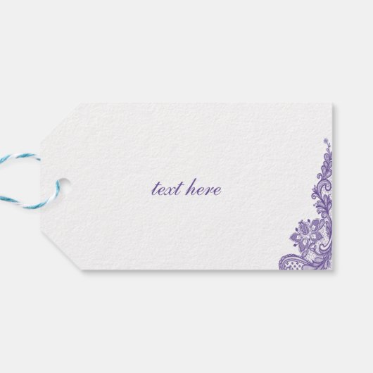 Modern ultraviolet huwelijk cadeaulabel (Achterkant Horizontaal)