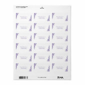 Modern ultraviolet huwelijk etiket (Full Sheet)