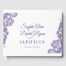 Modern ultraviolet huwelijk gastenboek