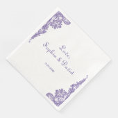 Modern ultraviolet huwelijk servetten (Hoek)