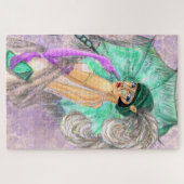 Modern Umbrella Lady Puzzle Style Painting Legpuzzel (Horizontaal)