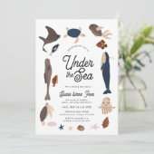 Modern Under the Sea 5th Birthday Kaart (Staand voorkant)