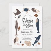 Modern Under the Sea 5th Birthday Kaart (Voorkant)