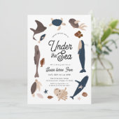 Modern Under the Sea 5th Birthday Kaart (Staand voorkant)