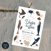 Modern Under the Sea 5th Birthday Kaart