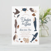 Modern Under the Sea 5th Birthday Kaart (Staand voorkant)
