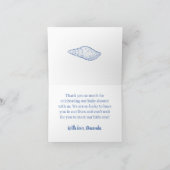 Modern Under The Sea You Soon Blue Boy Baby Shower Bedankkaart (Binnen)